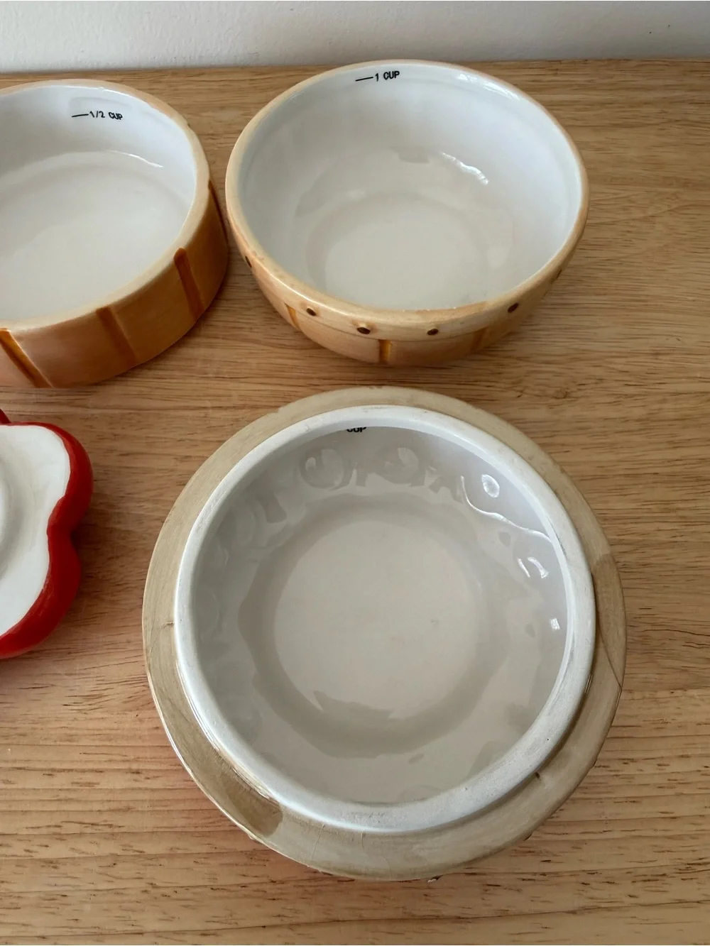 10 Strawberry Street Harvest Apple Basket Stacking Measuring Cups Sunshine Farms